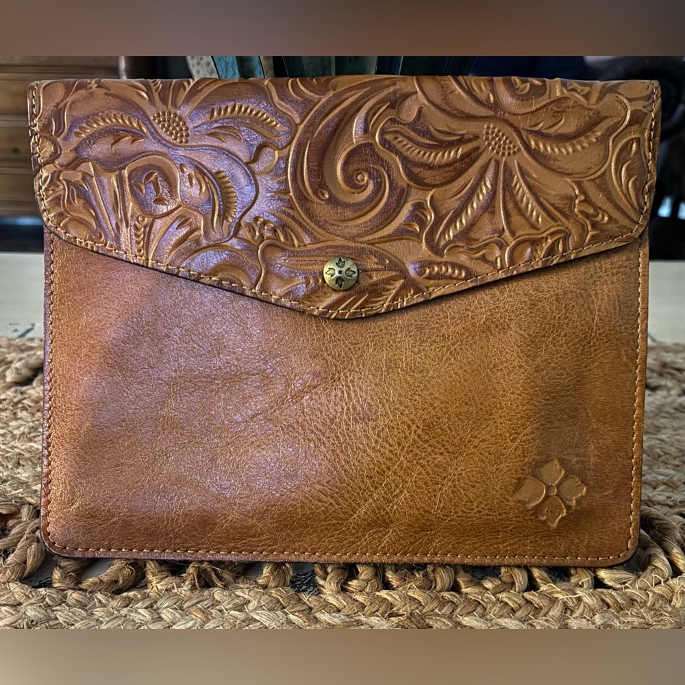 Patricia Nash Tooled Leather Envelope Clutch